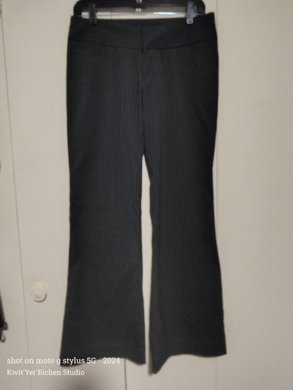 J. galt Striped gray dress pants SZ6